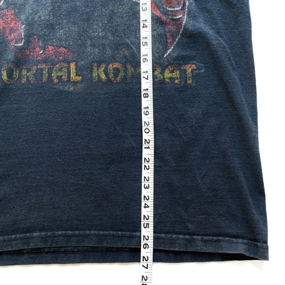 Vintage Mortal Kombat MEDIUM Logo Short Sleeve Cotton TShirt Adult Black Jerzees - Picture 8 of 8